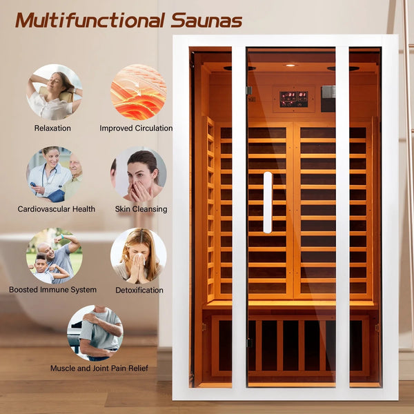 2-Person Extendable FAR Infrared Sauna – Hemlock Wood