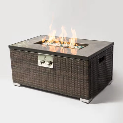 32-Inch Propane Fire Pit Table with Auto-Ignition