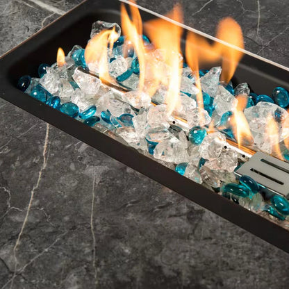 32 In. Propane Fire Pit Table, 40,000 BTU Auto-Ignition Gas Fire Table for outside Patio — product view 7