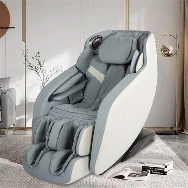 Blue Faux Leather Zero Gravity 3D Programmable Massage Chair